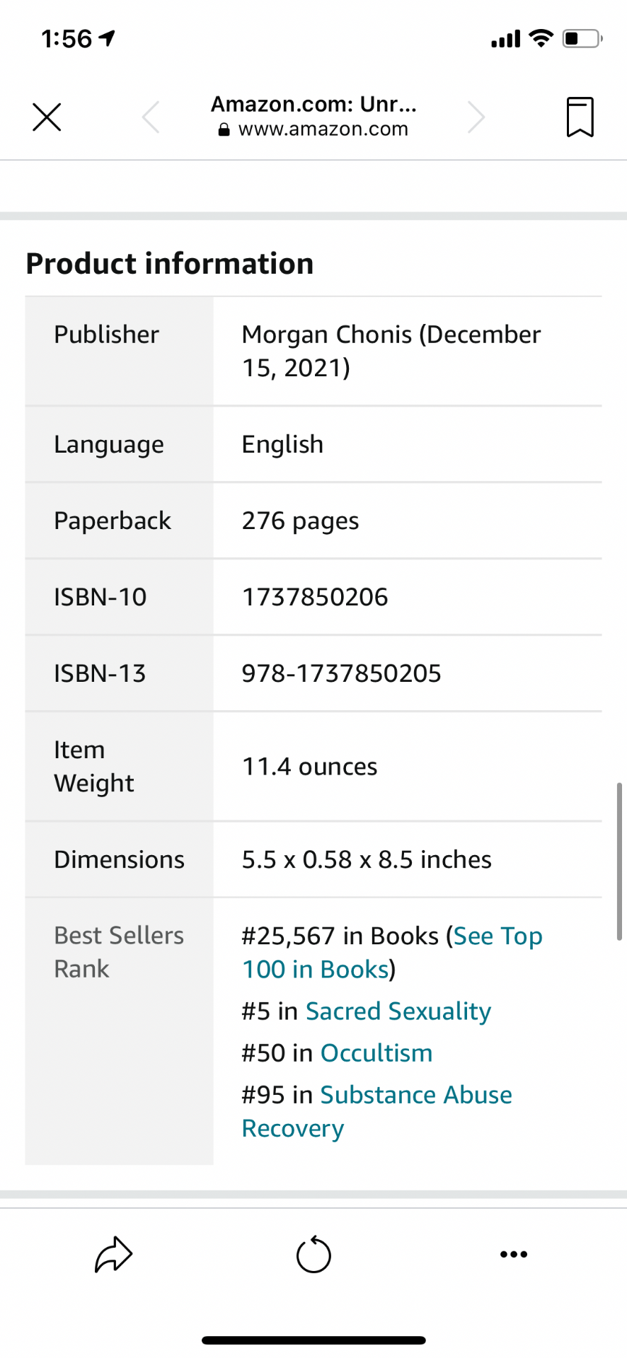 Amazon screenshot showing Unravel the Bullsh*t, #5 Amazon Best Seller, Sacred Sexuality