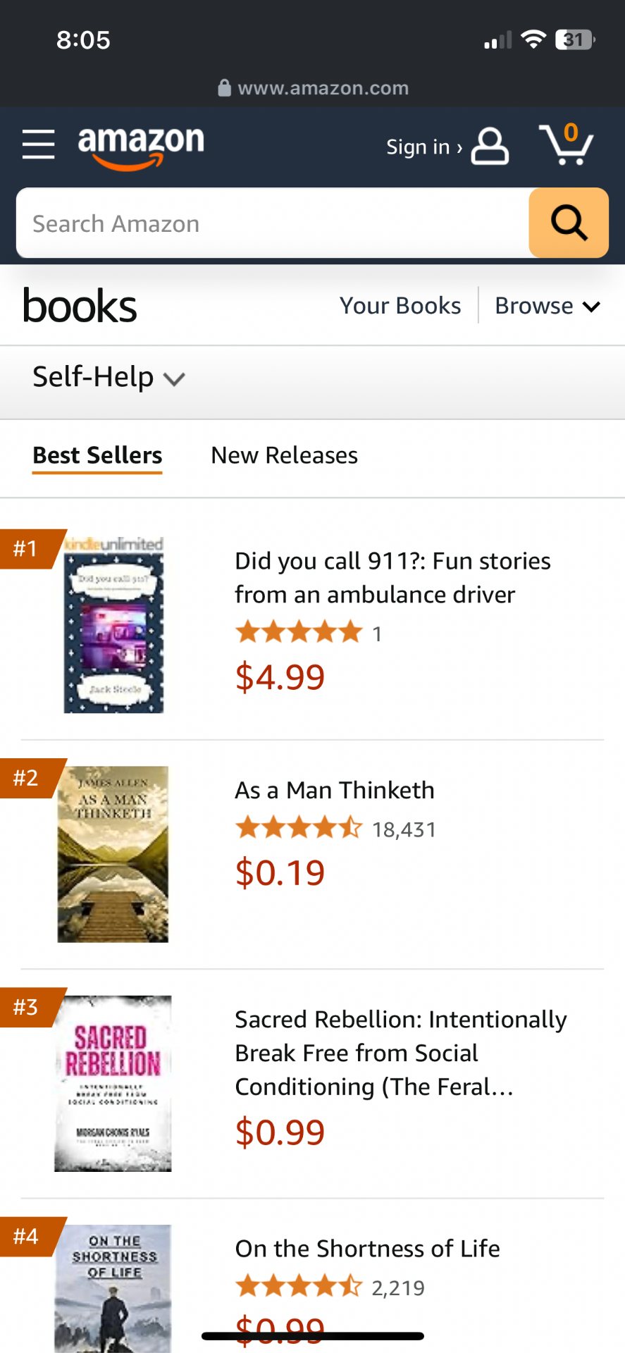 Amazon screenshot, Sacred Rebellion · #3 Best Seller, Self-Help