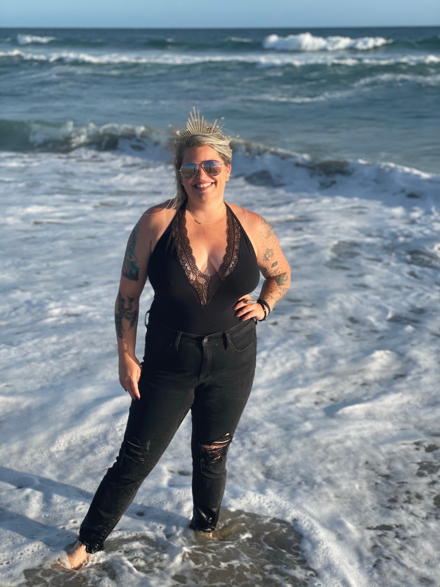 Morgan Ryals at the beach in her sovereign energy